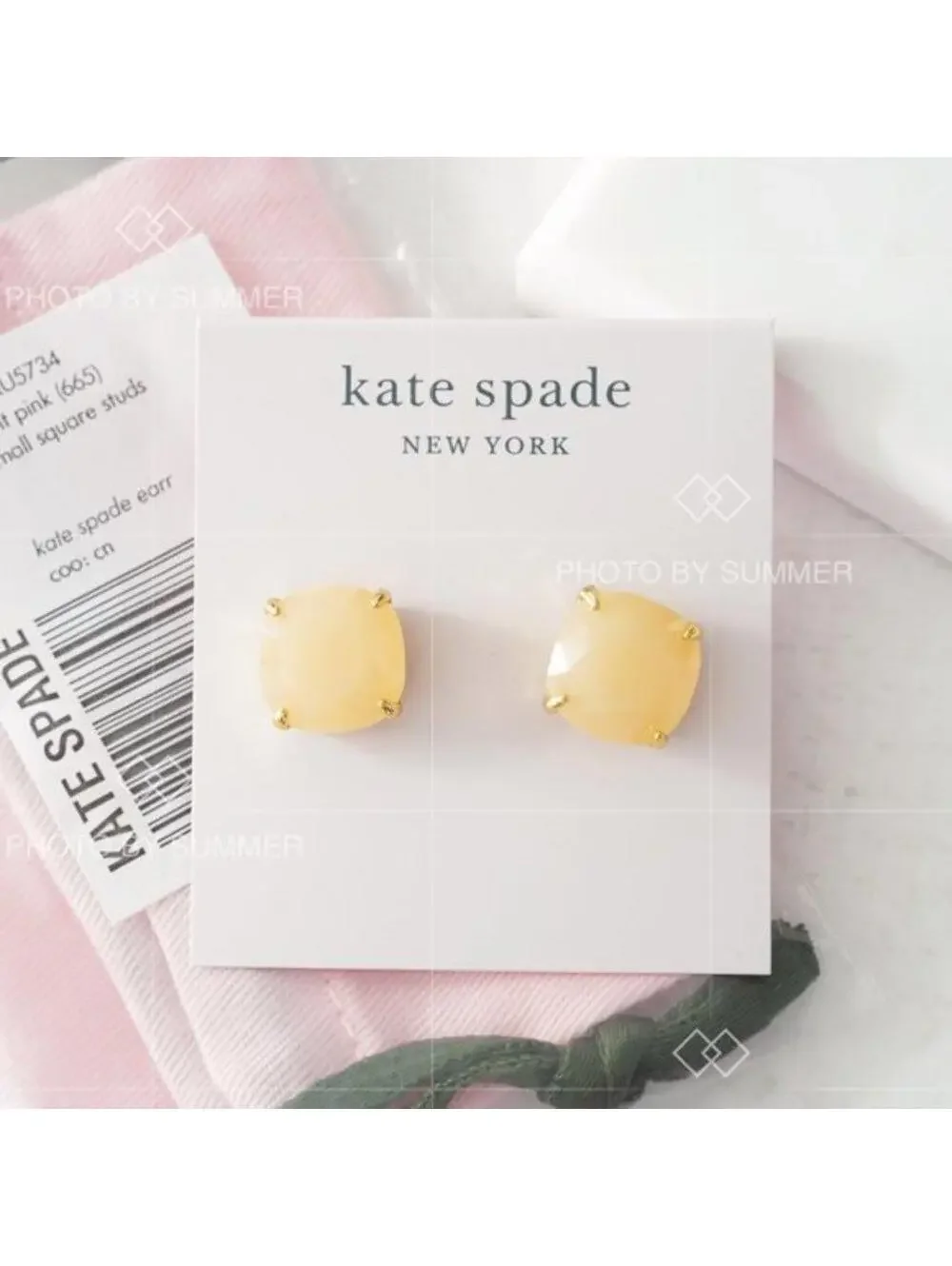 Kate Spade Small Square Stud Earrings NWT